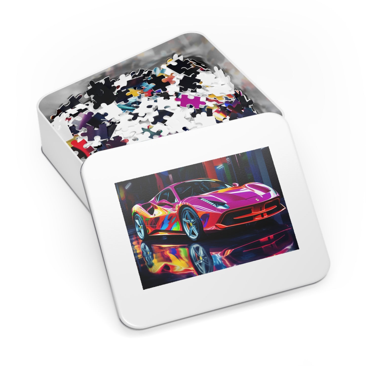 Jigsaw Puzzle (30, 110, 252, 500,1000-Piece) Pink Macro Ferrari 1