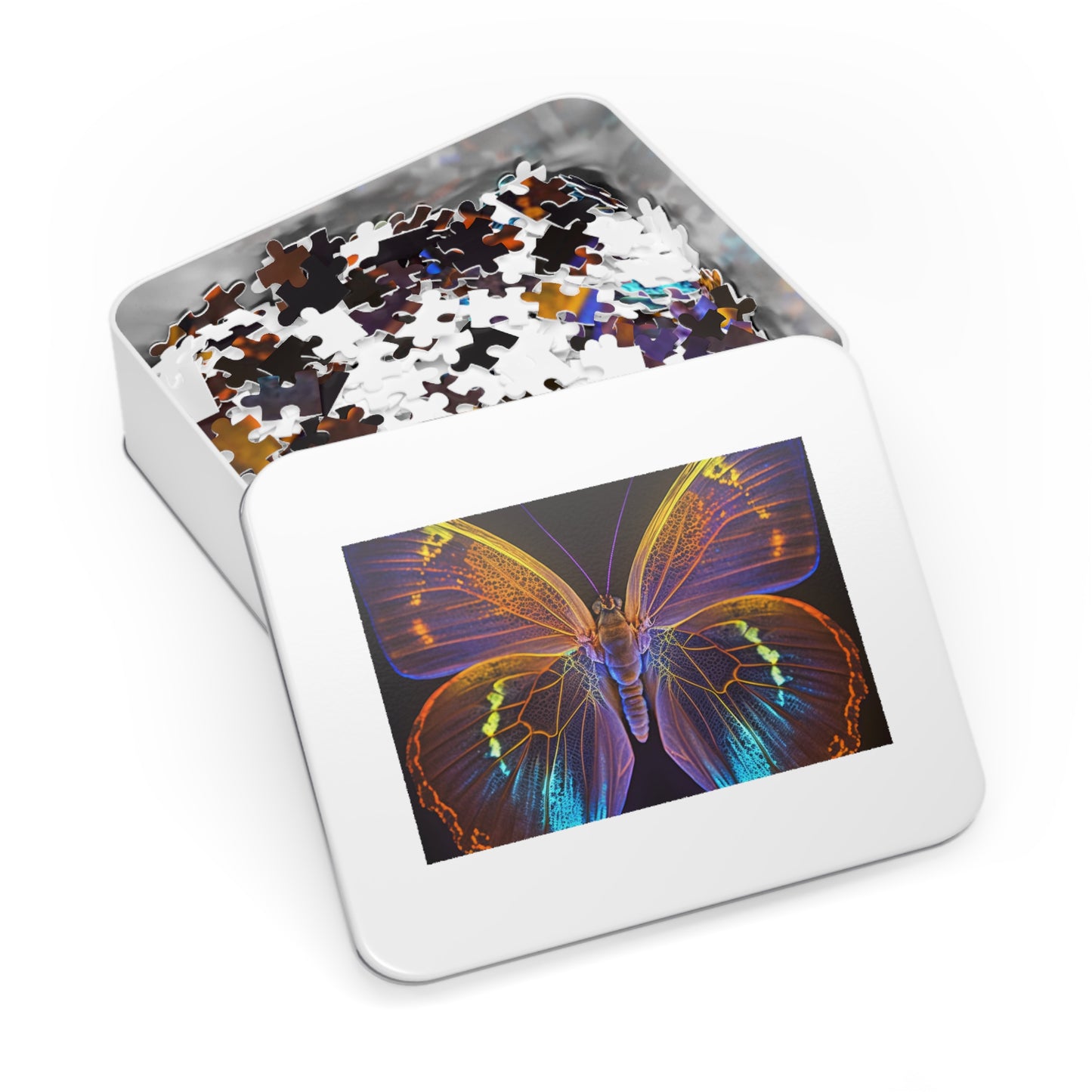 Jigsaw Puzzle (30, 110, 252, 500,1000-Piece) Neon Butterfly Flair 2