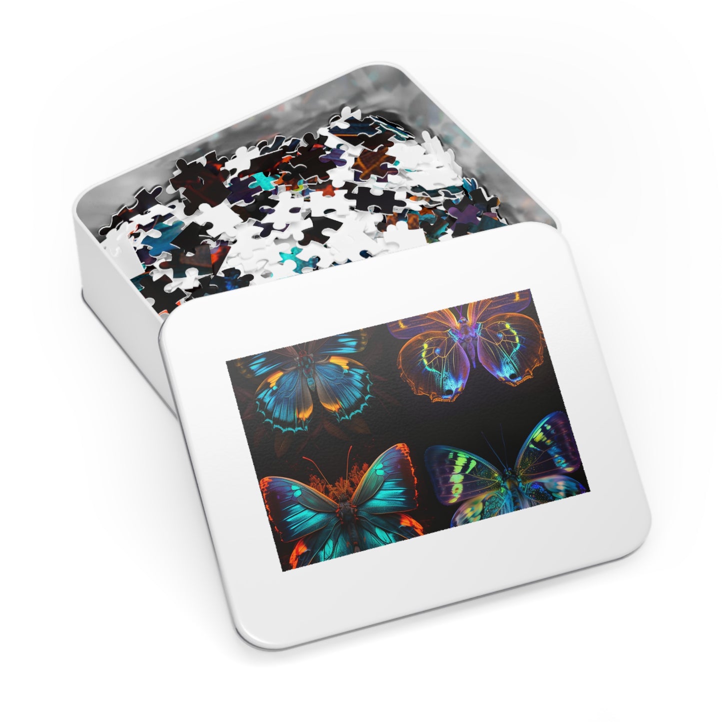 Jigsaw Puzzle (30, 110, 252, 500,1000-Piece) Neon Butterfly Flair 5