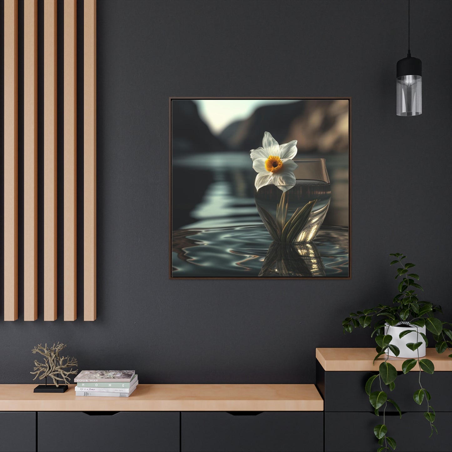 Gallery Canvas Wraps, Square Frame Daffodil 2