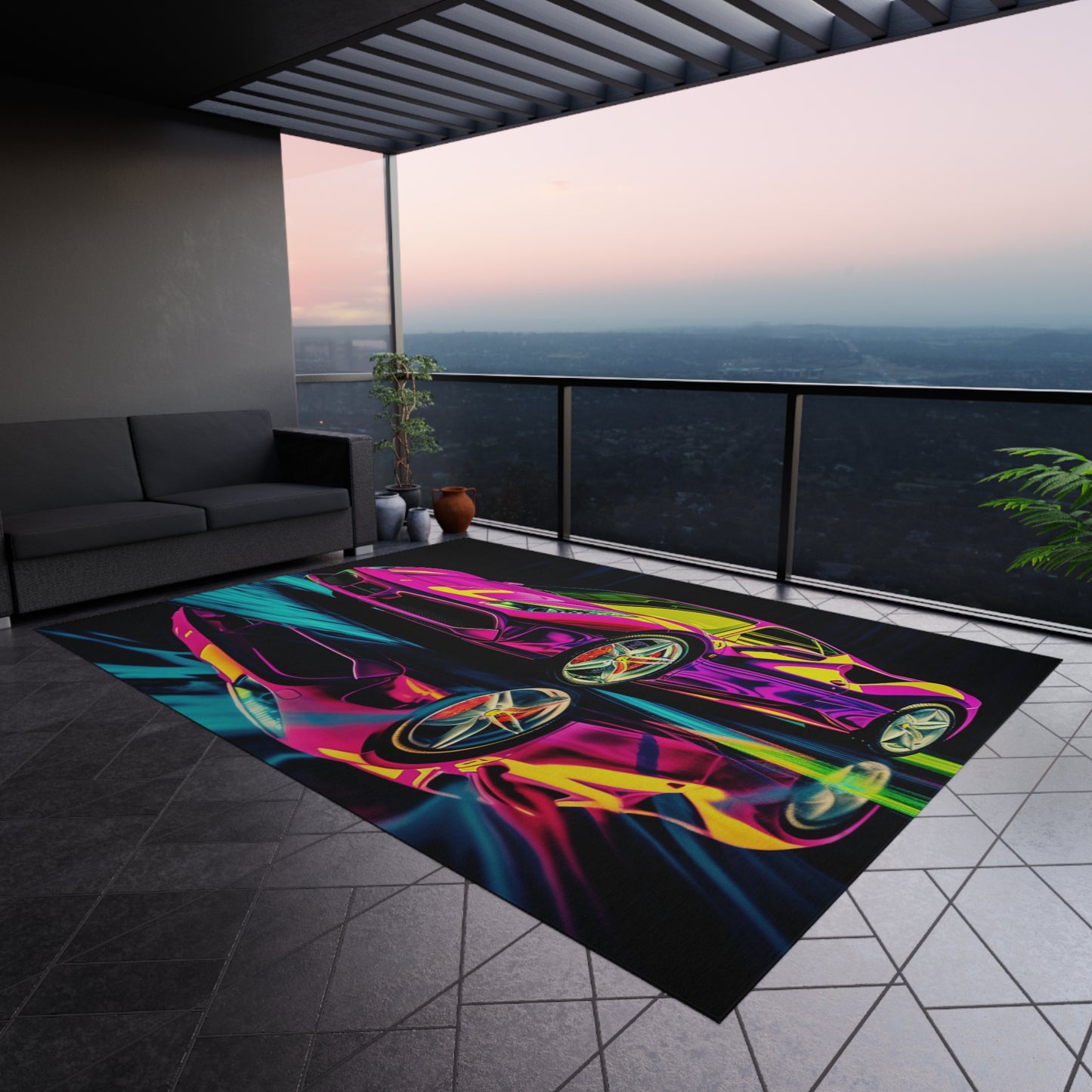 Outdoor Rug Pink Ferrari Macro 3