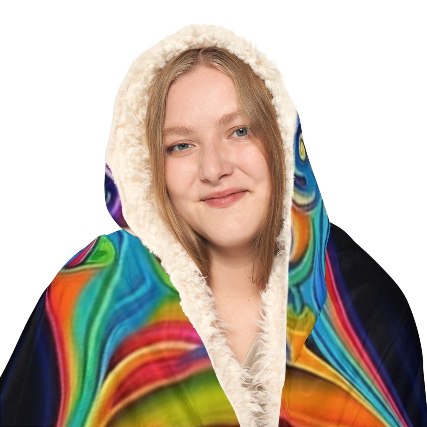 Snuggle Hooded Blanket Macro Skull Color 4