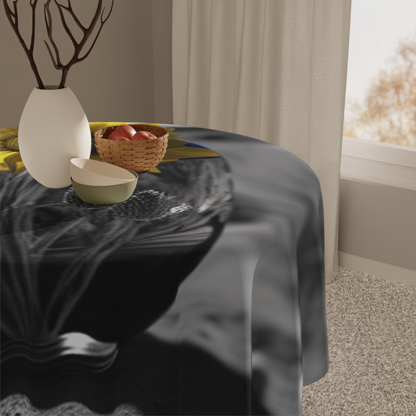 Tablecloth Yellw Sunflower in a vase 3