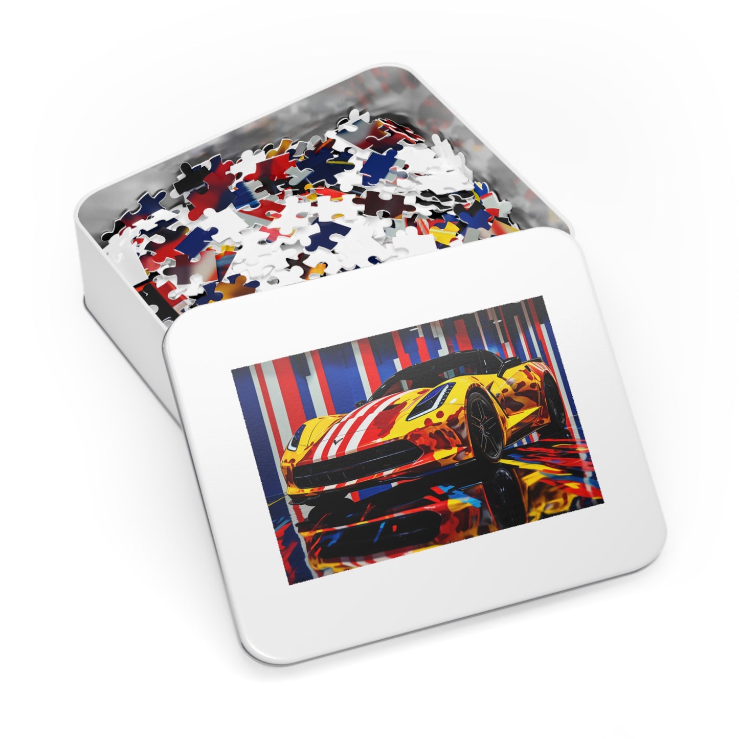 Jigsaw Puzzle (30, 110, 252, 500,1000-Piece) Macro Flag Ferrari 4