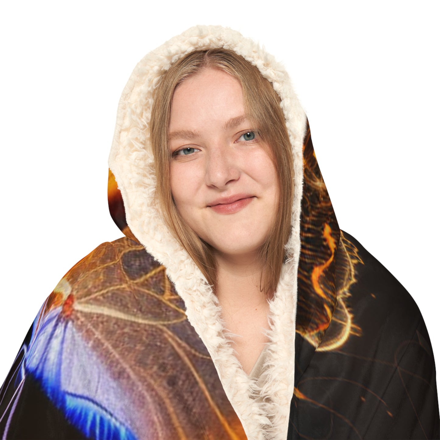 Snuggle Hooded Blanket Neon Glo Butterfly 5