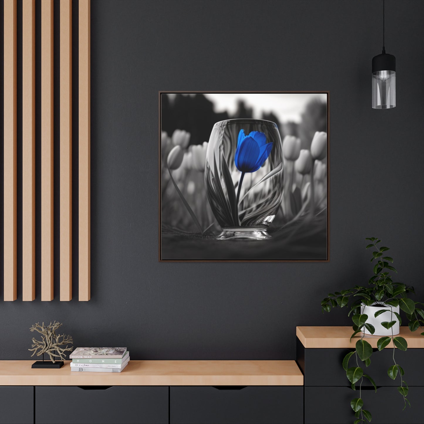 Gallery Canvas Wraps, Square Frame Tulip 4