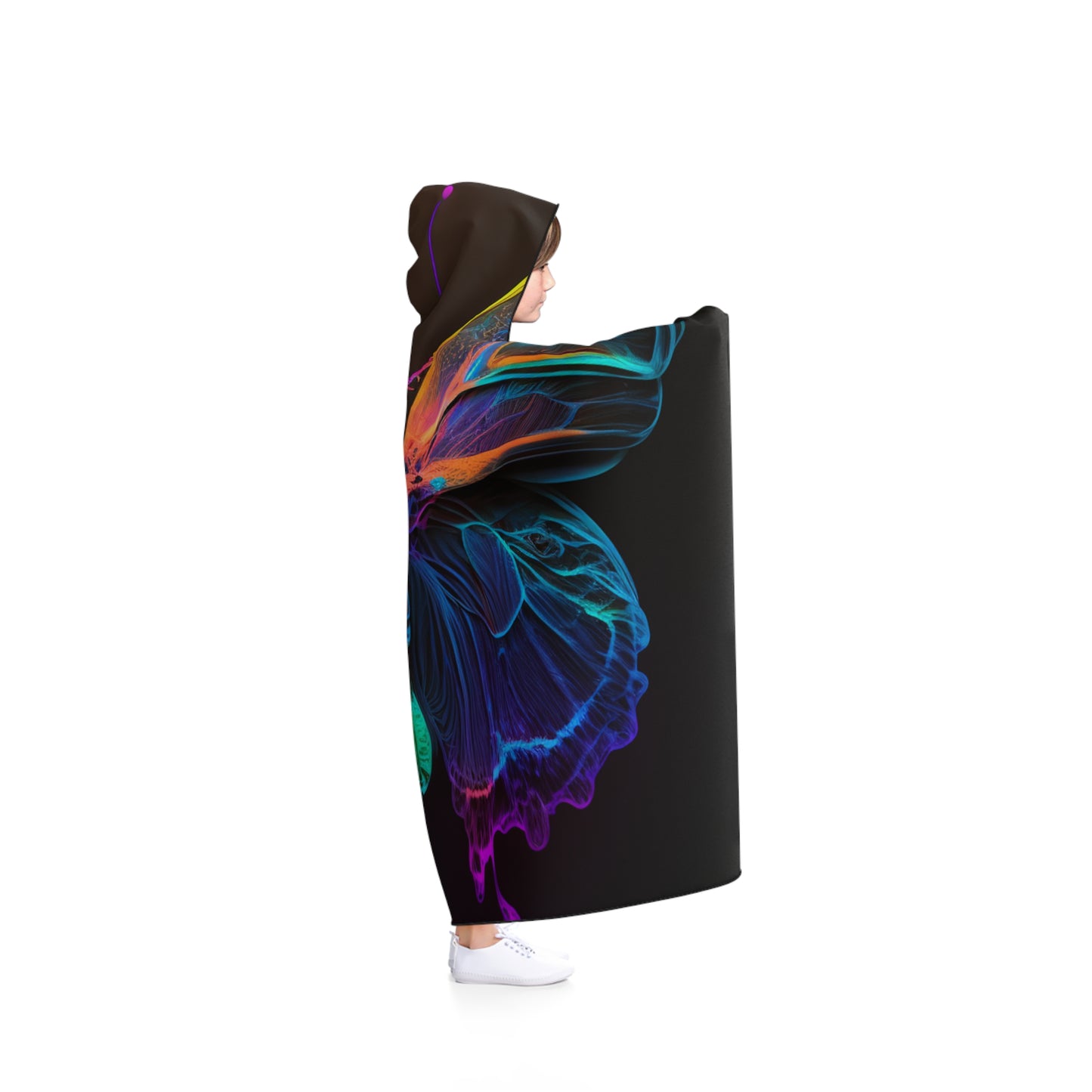 Hooded Blanket Raw Hyper Color Butterfly 3