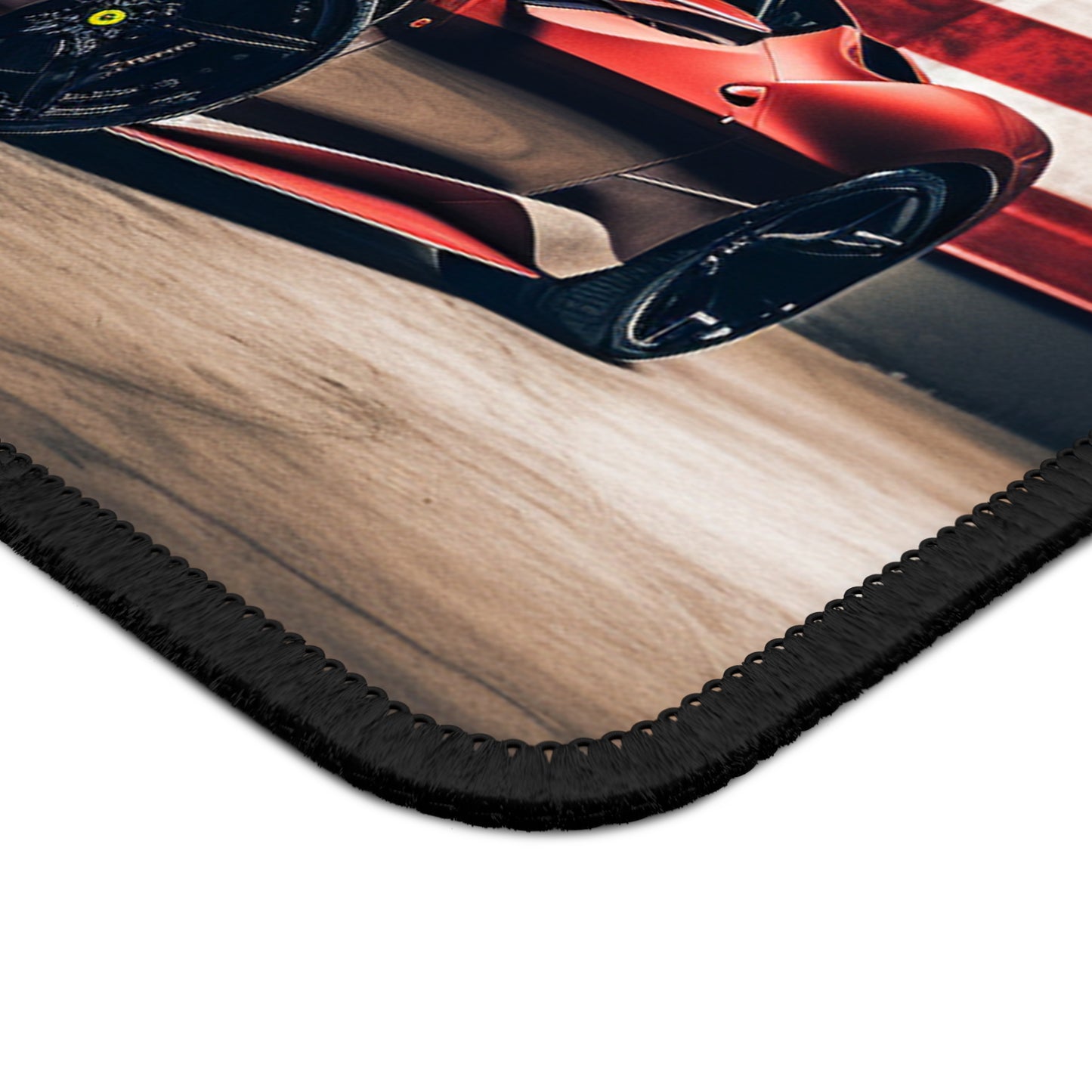 Gaming Mouse Pad American Flag Background Ferrari 4