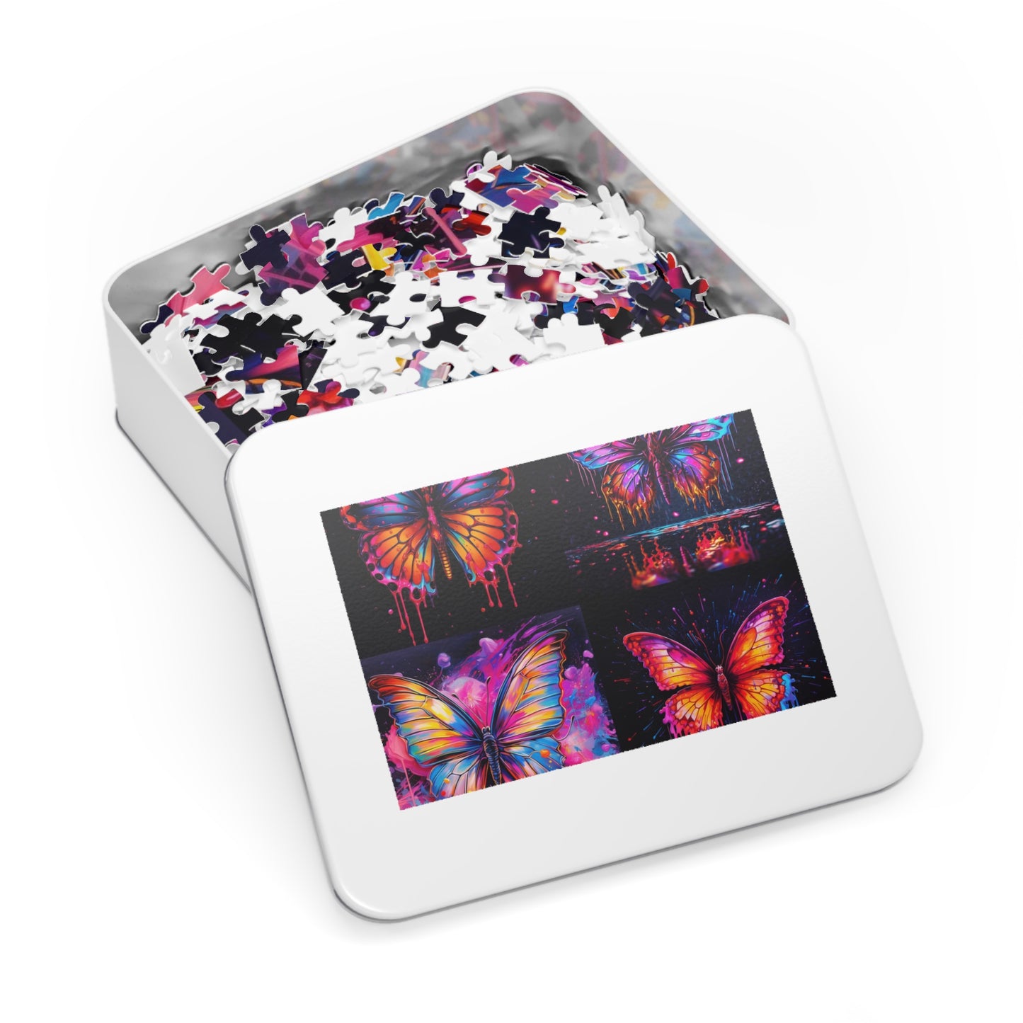 Jigsaw Puzzle (30, 110, 252, 500,1000-Piece) Pink Butterfly Flair 5