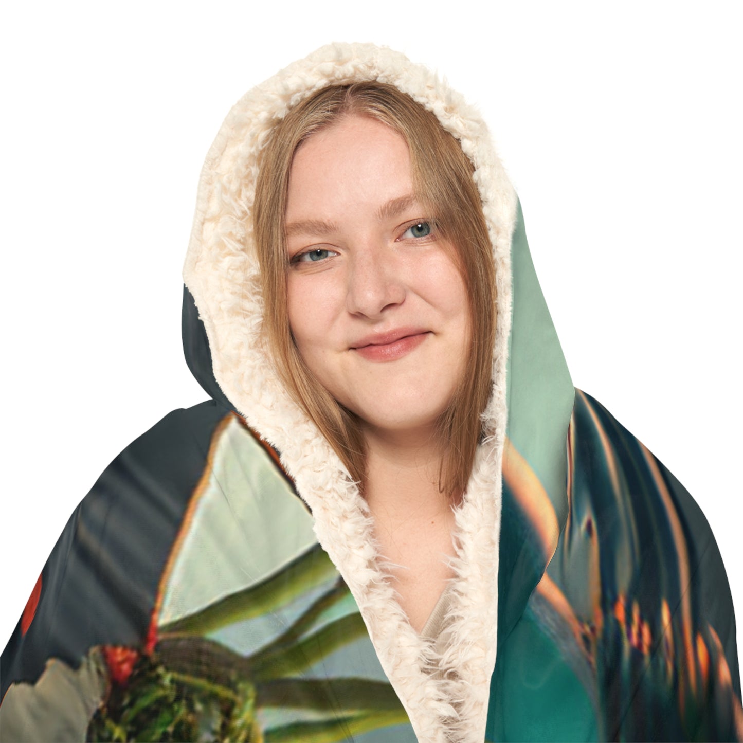 Snuggle Hooded Blanket Orange Zinnia 5