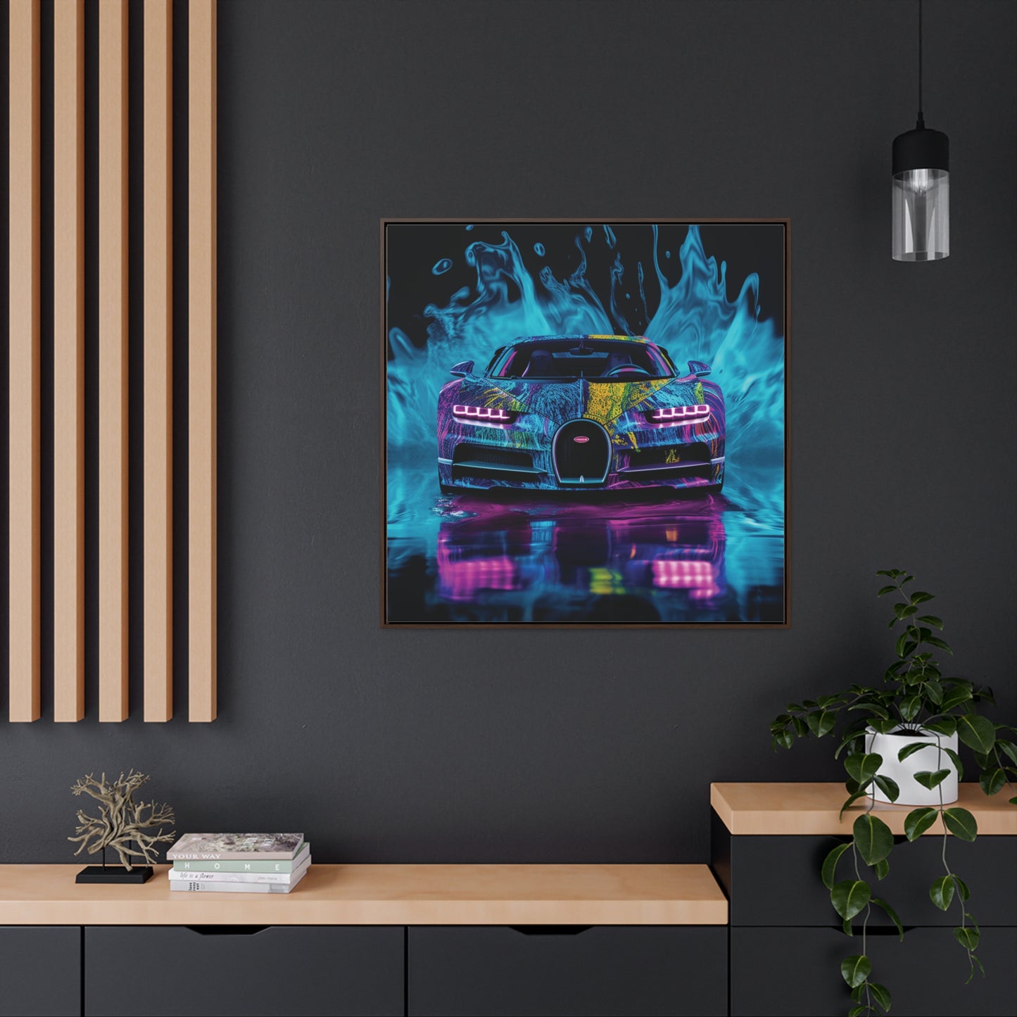 Gallery Canvas Wraps, Square Frame Bugatti Water 2