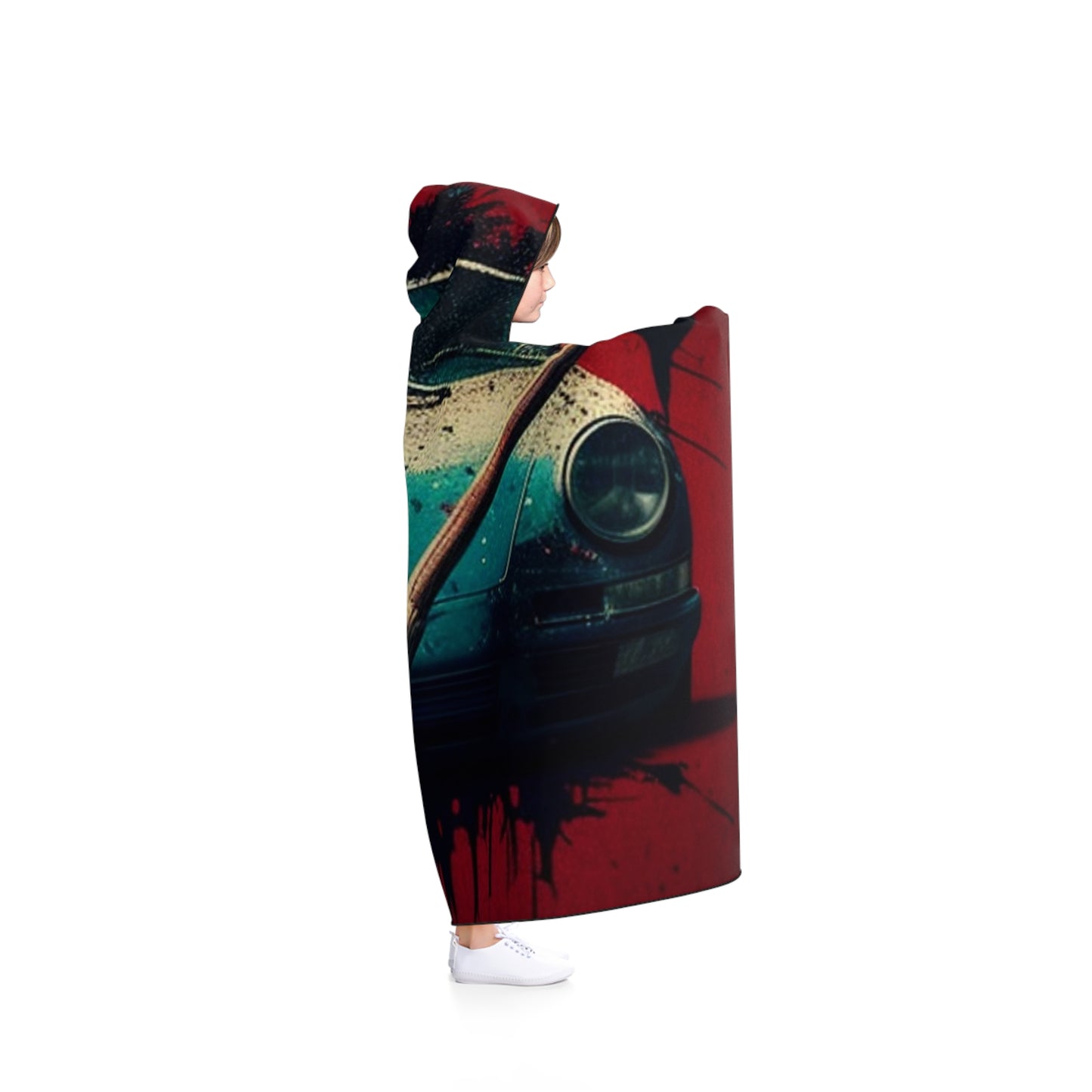 Hooded Blanket Porsche Abstract 1