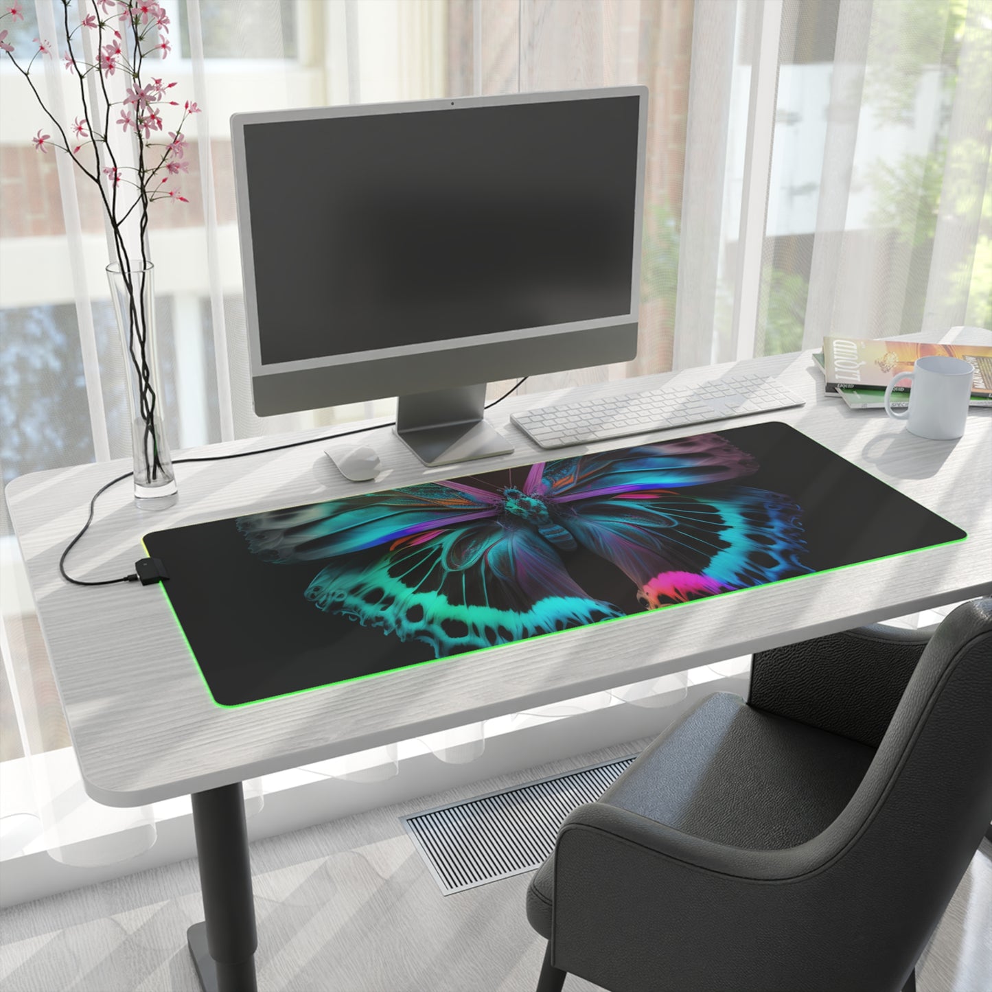 LED Gaming Mouse Pad Raw Florescent Glow 2
