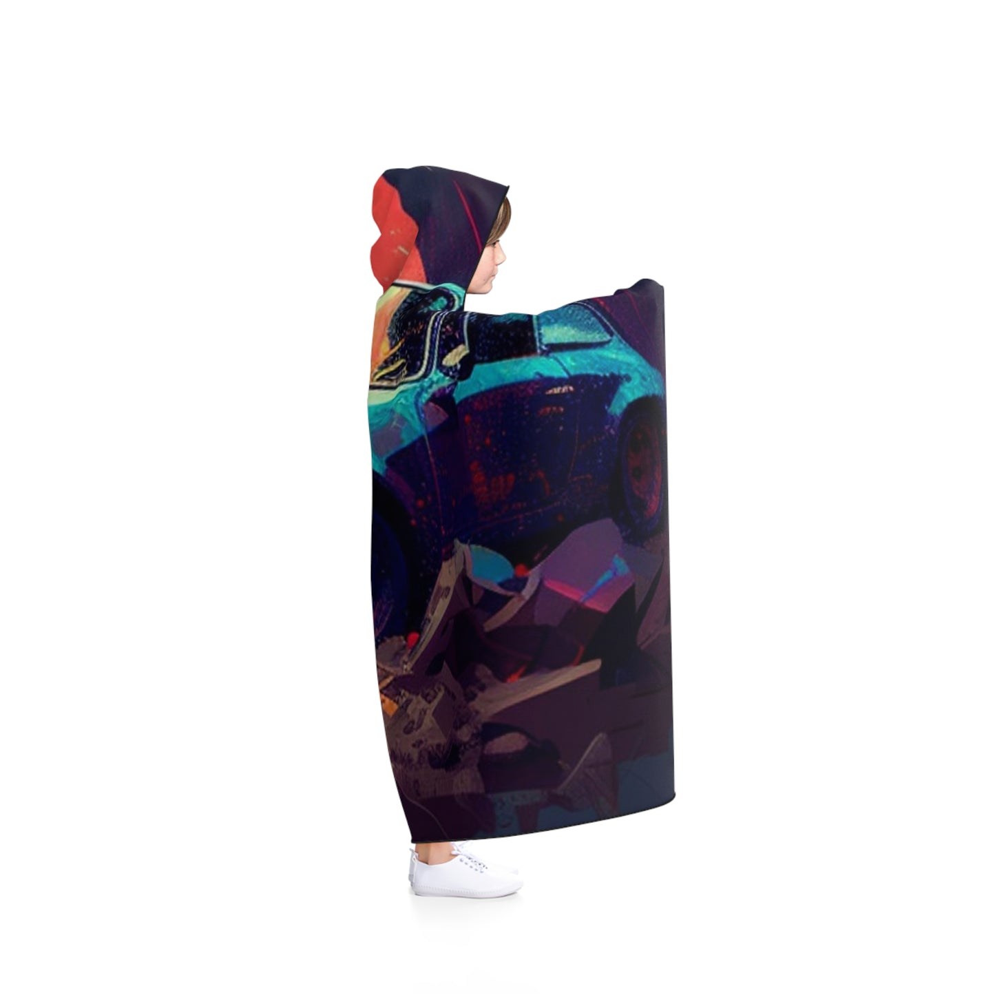 Hooded Blanket Porsche Abstract 2