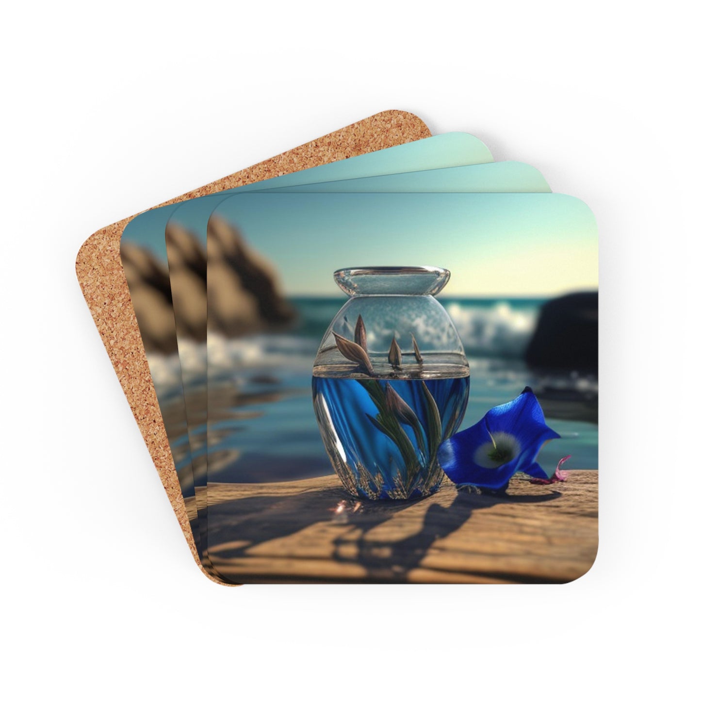 Corkwood Coaster Set The Bluebell 4