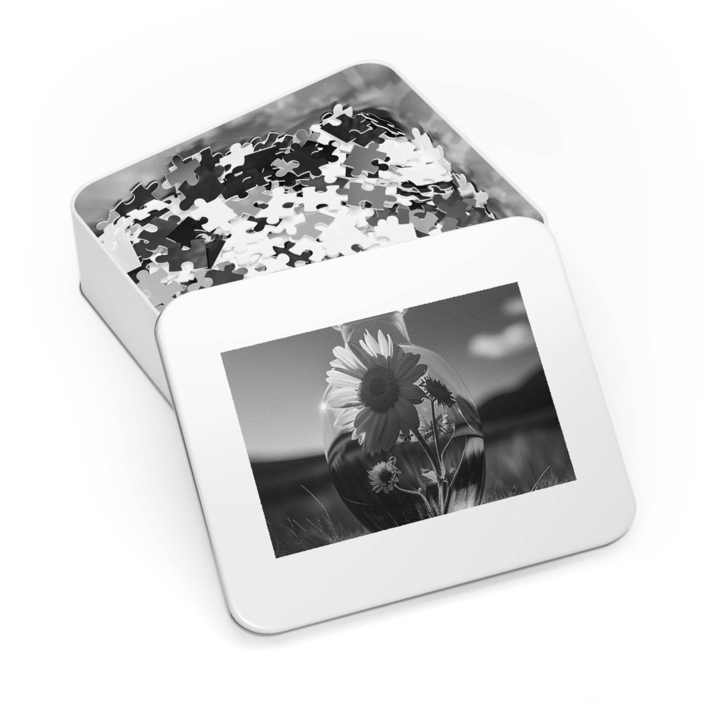 Jigsaw Puzzle (30, 110, 252, 500,1000-Piece) Yellw Sunflower in a vase 4