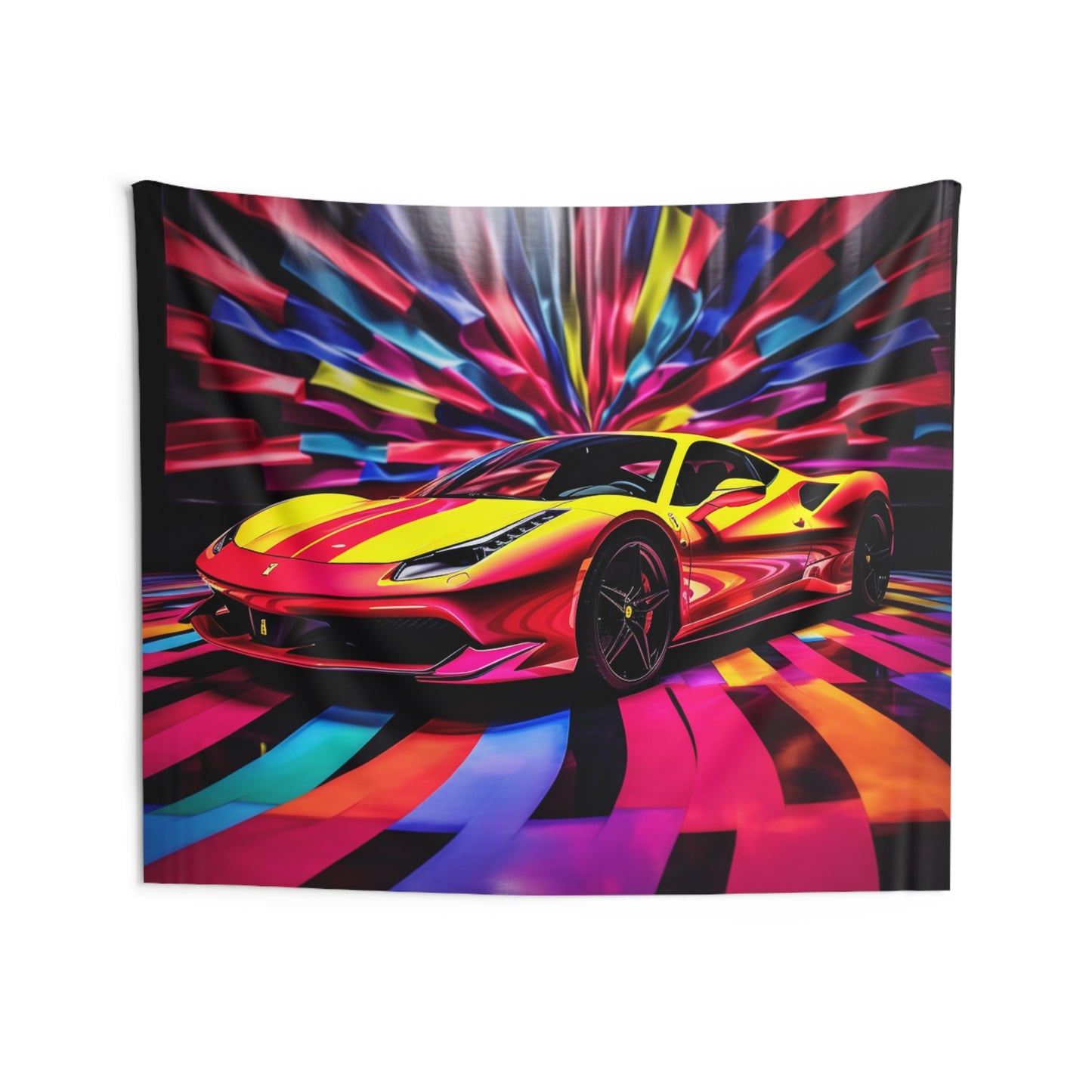 Indoor Wall Tapestries Macro Flag Ferrari 3