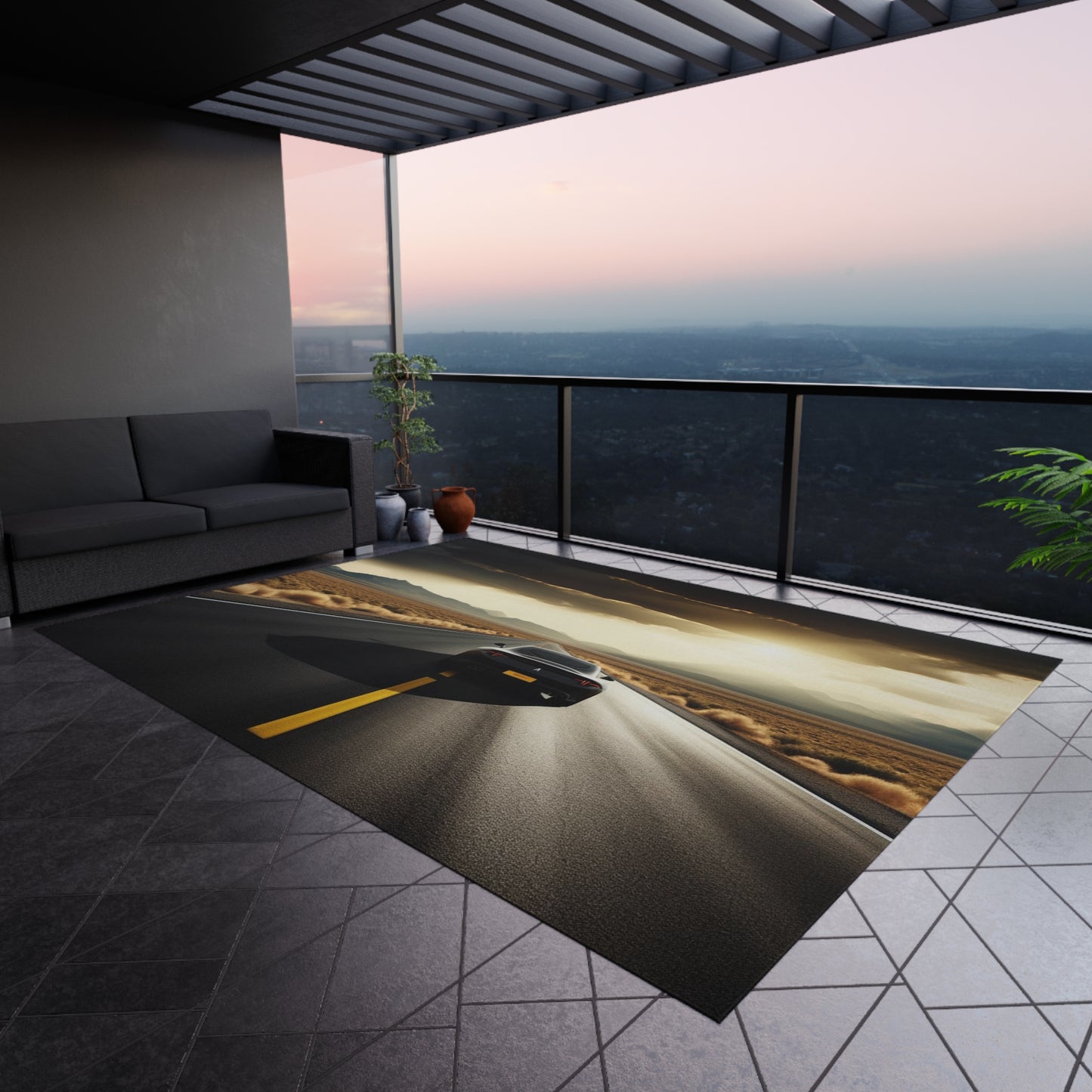 Outdoor Rug Ferrari Road 1