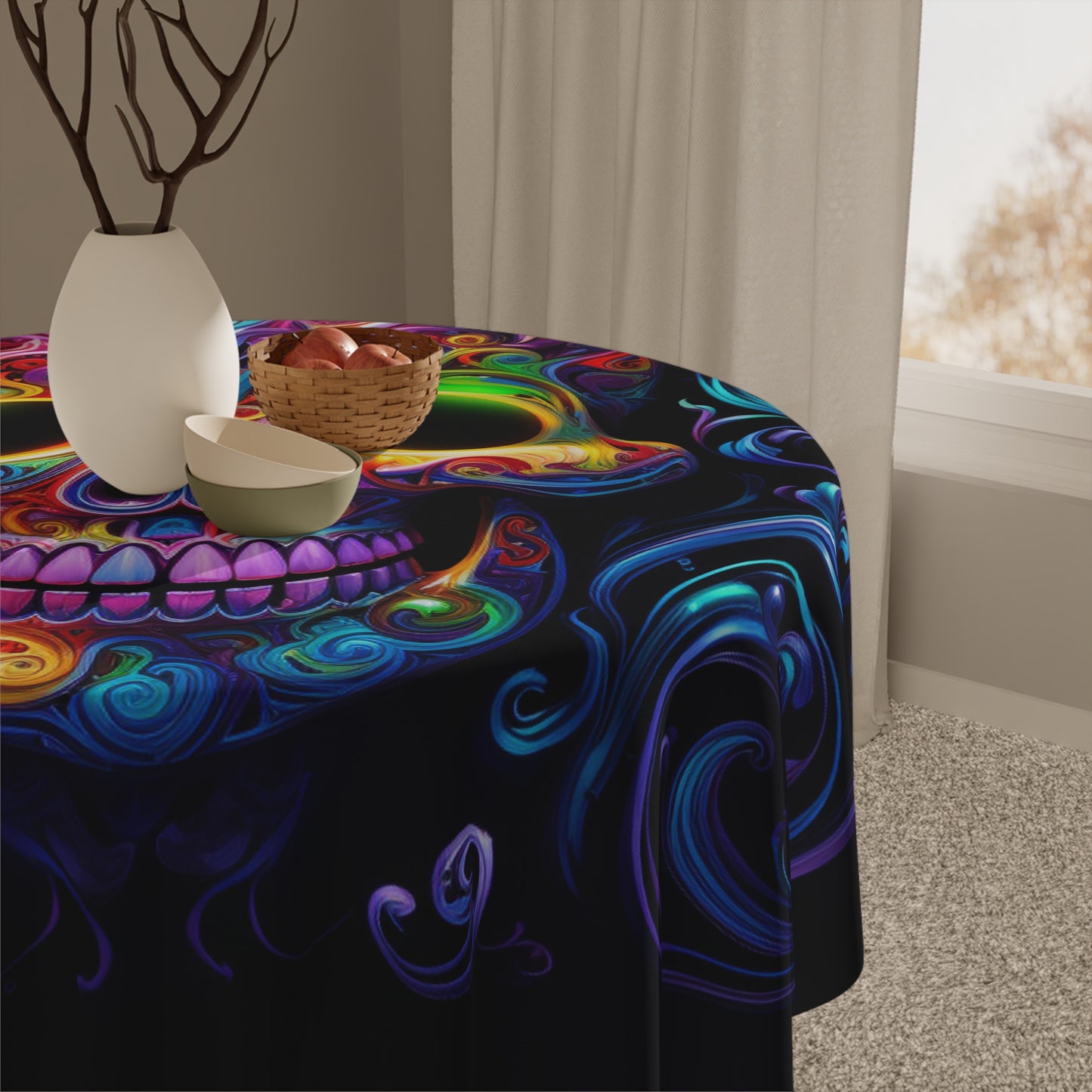 Tablecloth Macro Skull Color 2