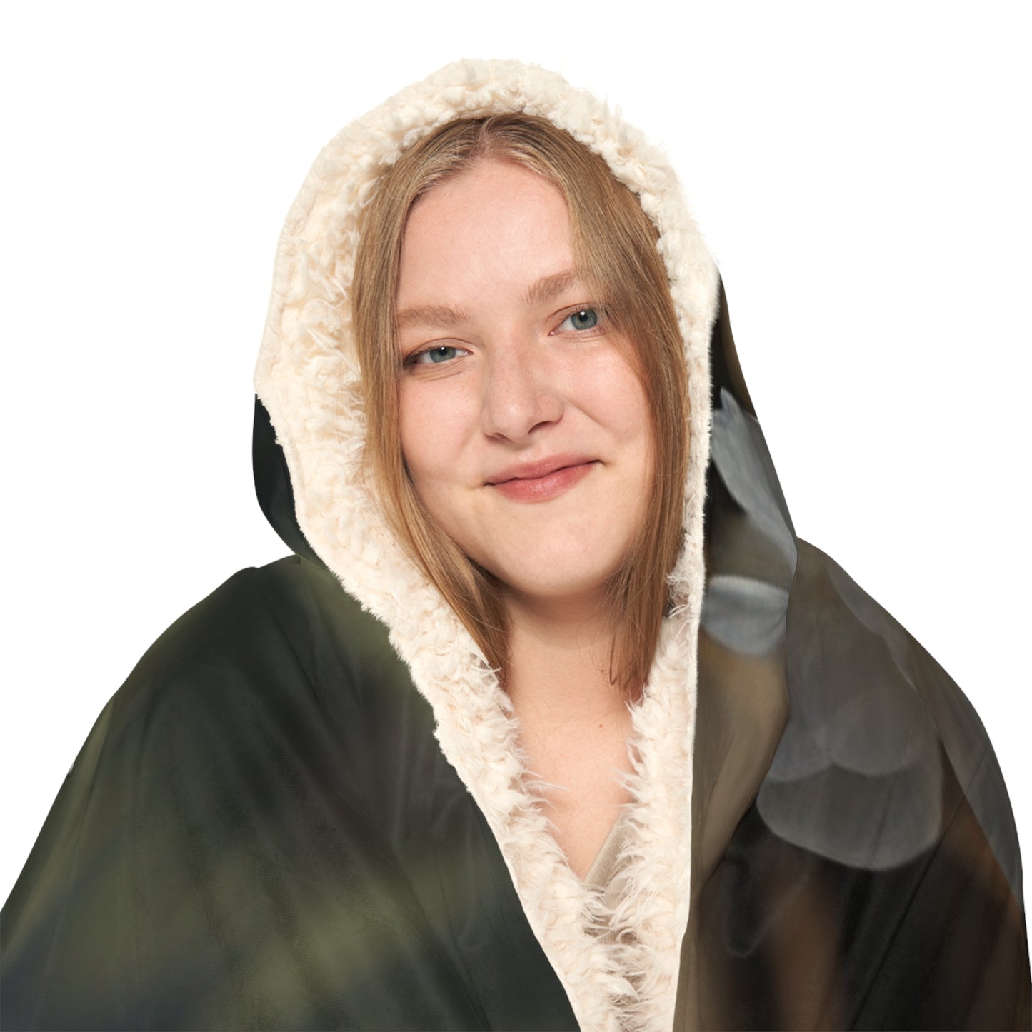 Snuggle Hooded Blanket White Peony glass vase 4