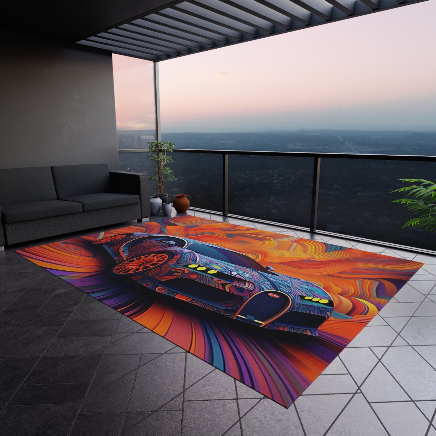 Outdoor Rug Bugatti Abstract Concept 4