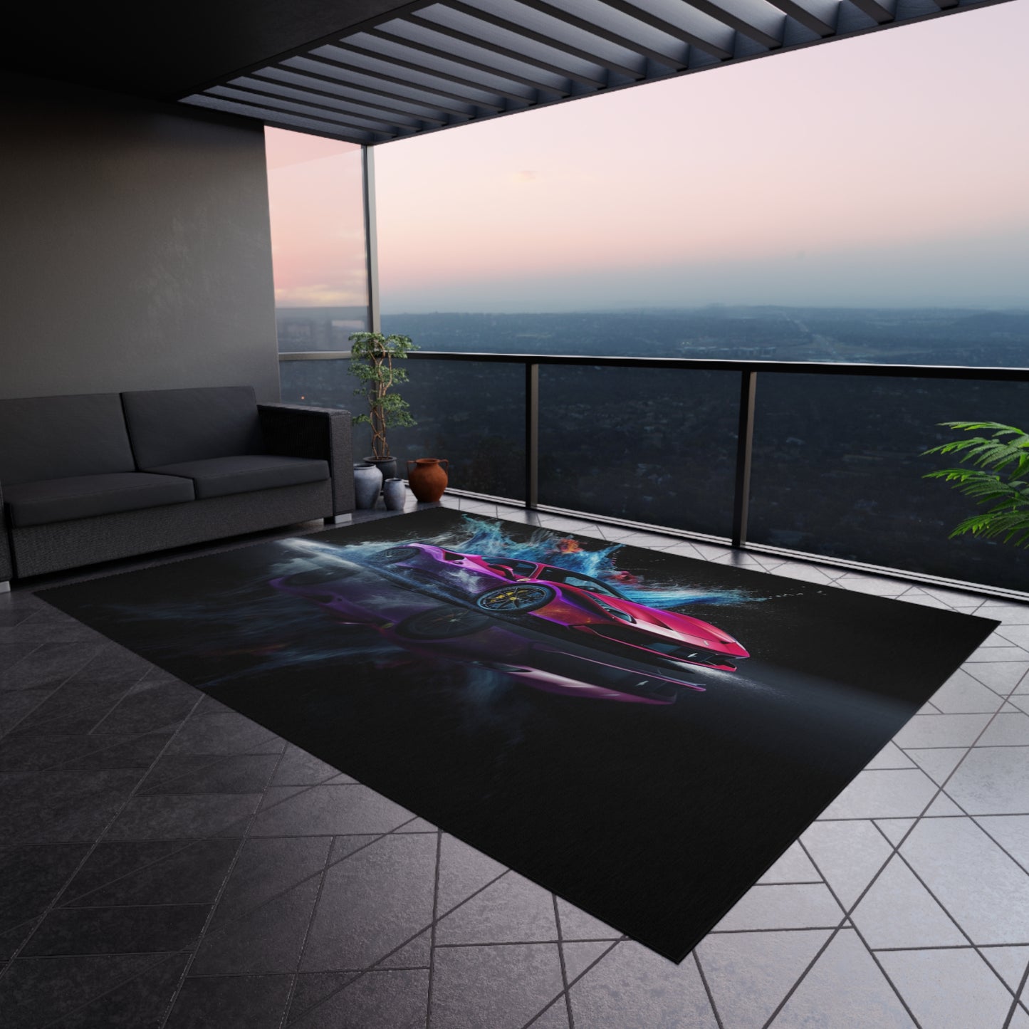 Outdoor Rug Ferrari Water Splash 4