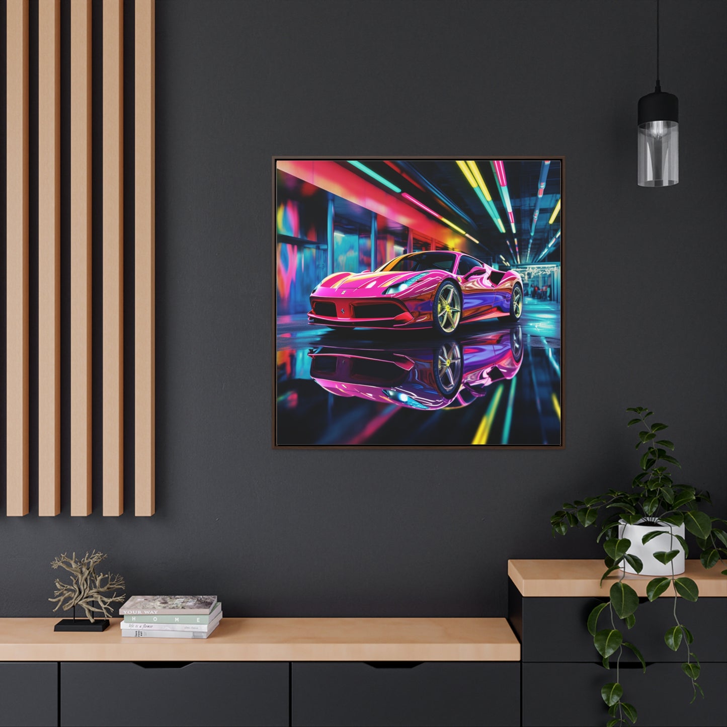 Gallery Canvas Wraps, Square Frame Pink Macro Ferrari 4