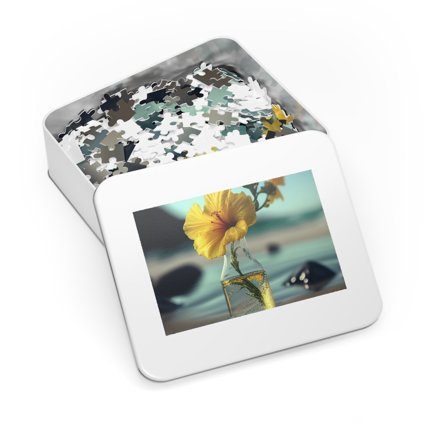 Jigsaw Puzzle (30, 110, 252, 500,1000-Piece) Yellow Hibiscus glass 3