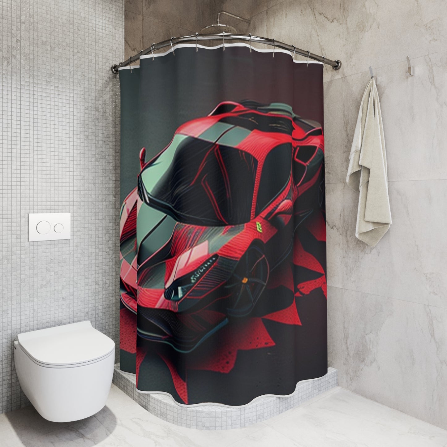 Polyester Shower Curtain Ferrari Hyper 2