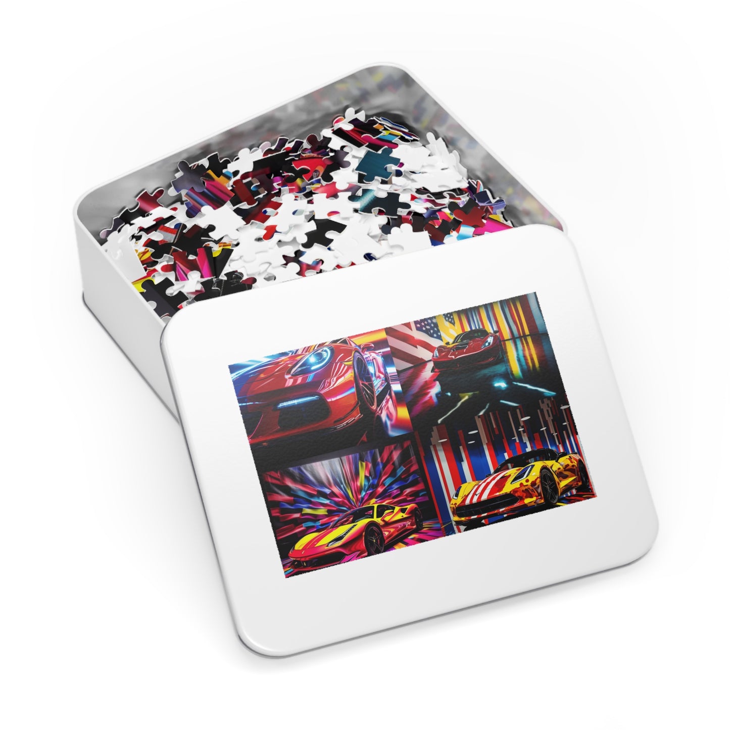 Jigsaw Puzzle (30, 110, 252, 500,1000-Piece) Macro Flag Ferrari 5