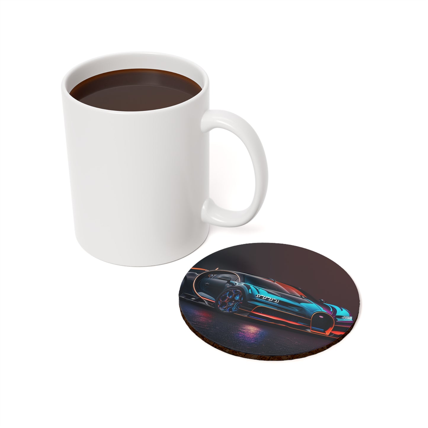 Cork Back Coaster Bugatti Chiron Super 1