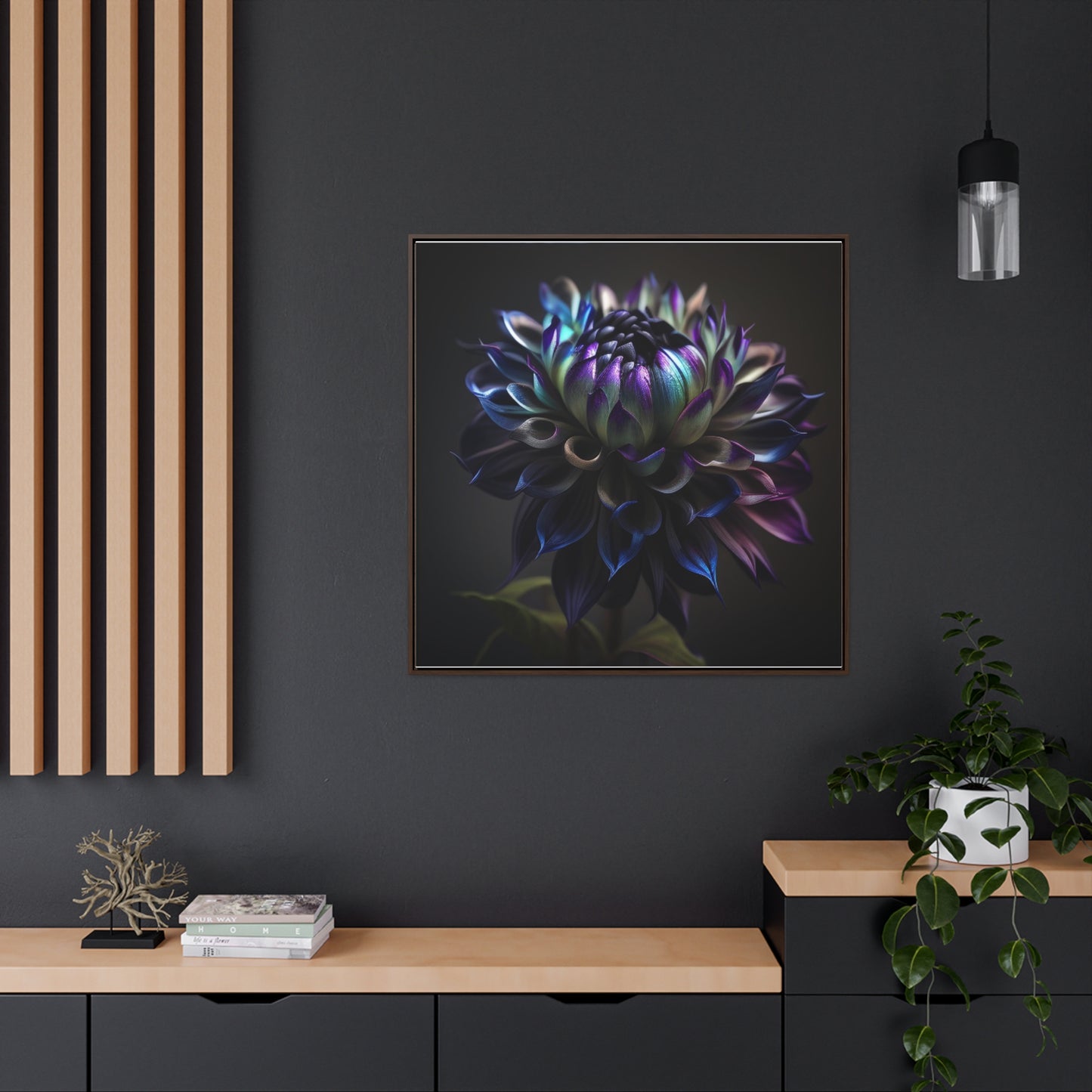 Gallery Canvas Wraps, Square Frame Dahlia Purple 4