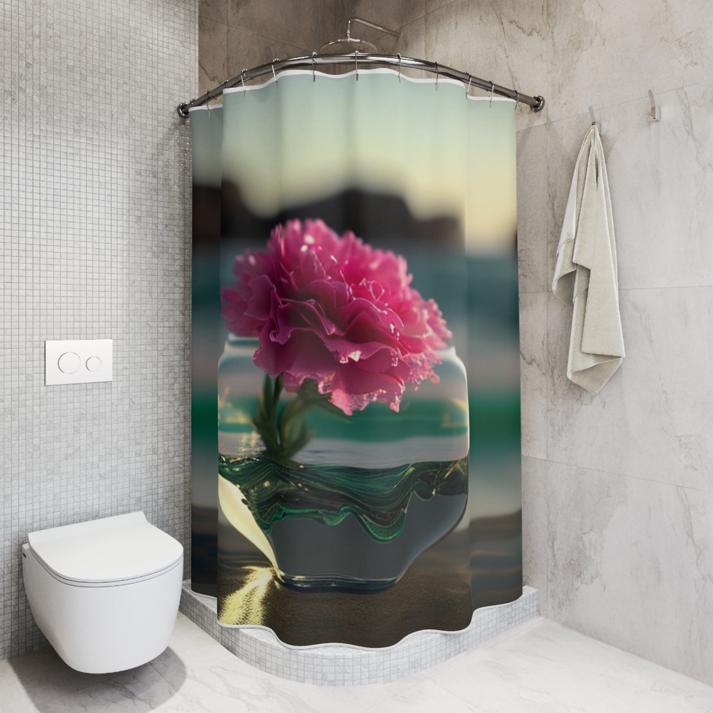 Polyester Shower Curtain Carnation 3