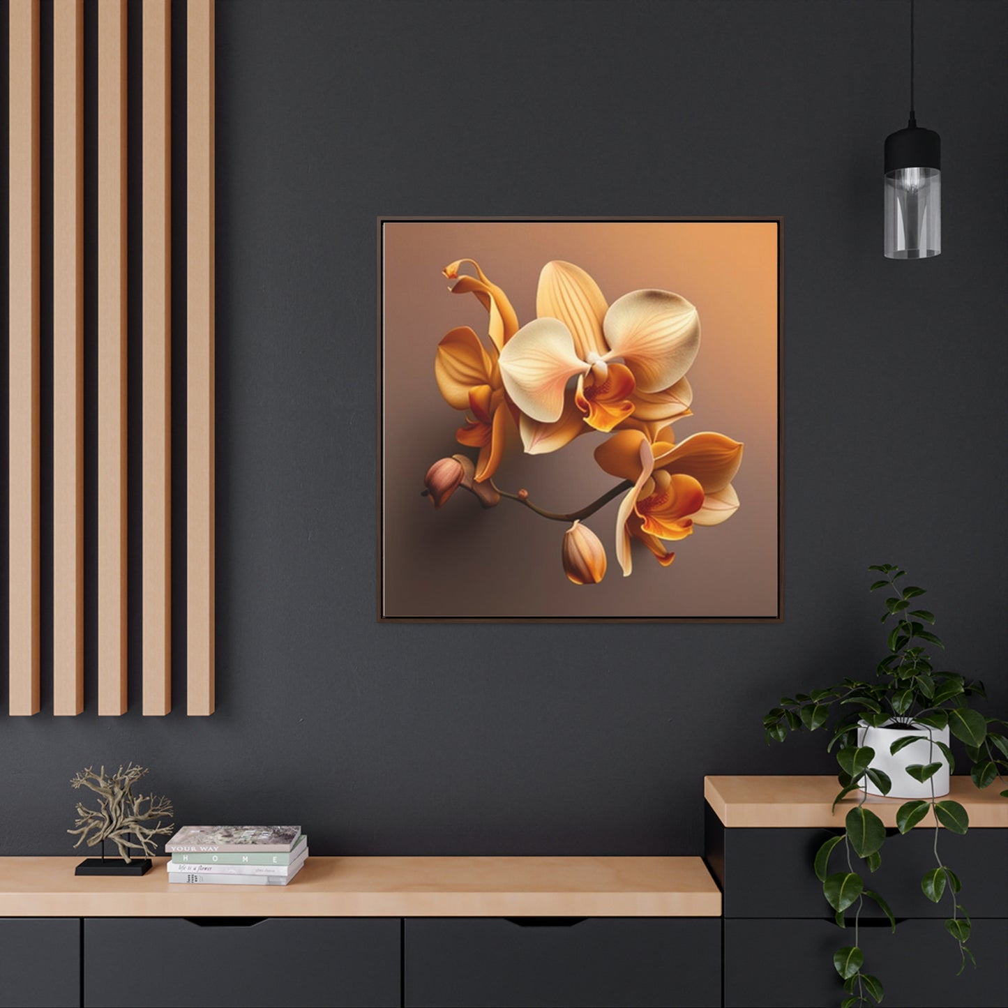 Gallery Canvas Wraps, Square Frame orchid pedals 2