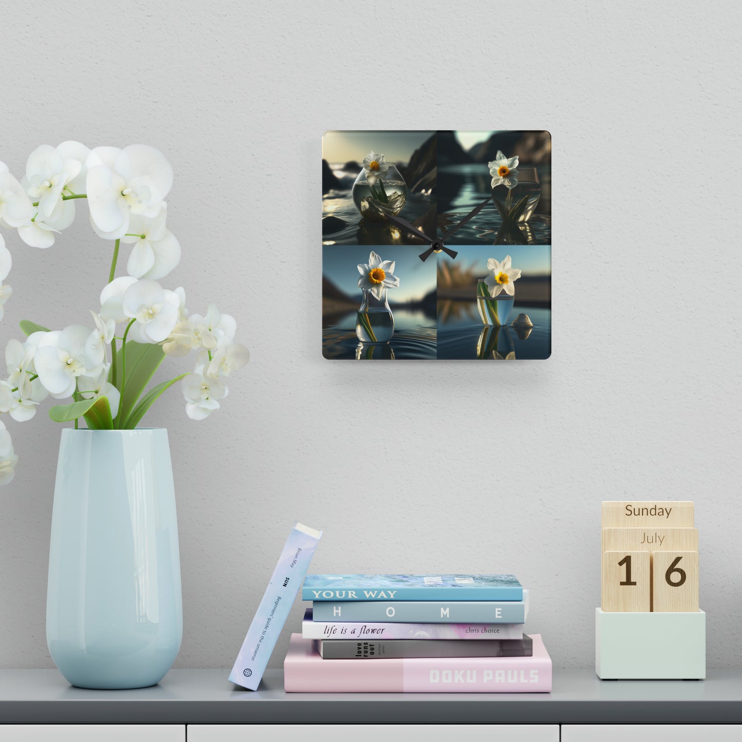 Acrylic Wall Clock Daffodil 5