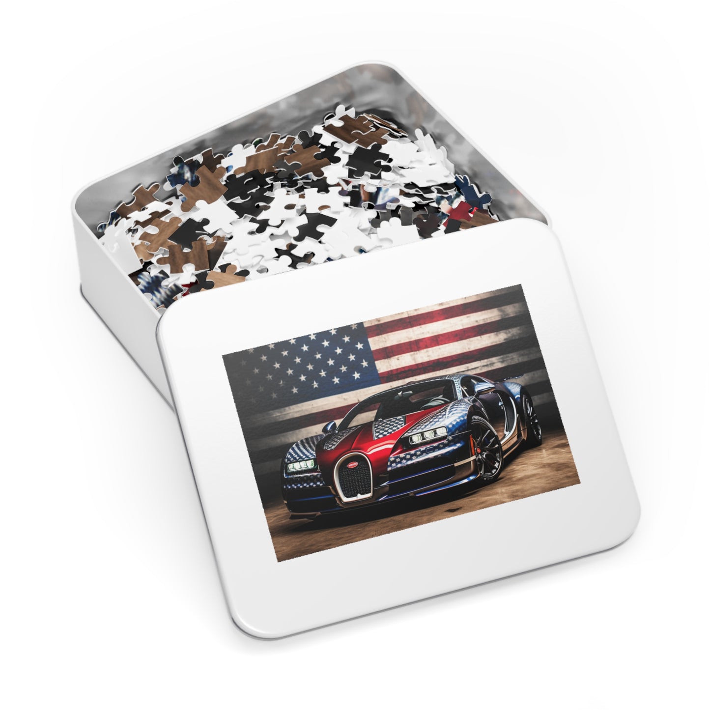 Jigsaw Puzzle (30, 110, 252, 500,1000-Piece) Bugatti American Flag 1