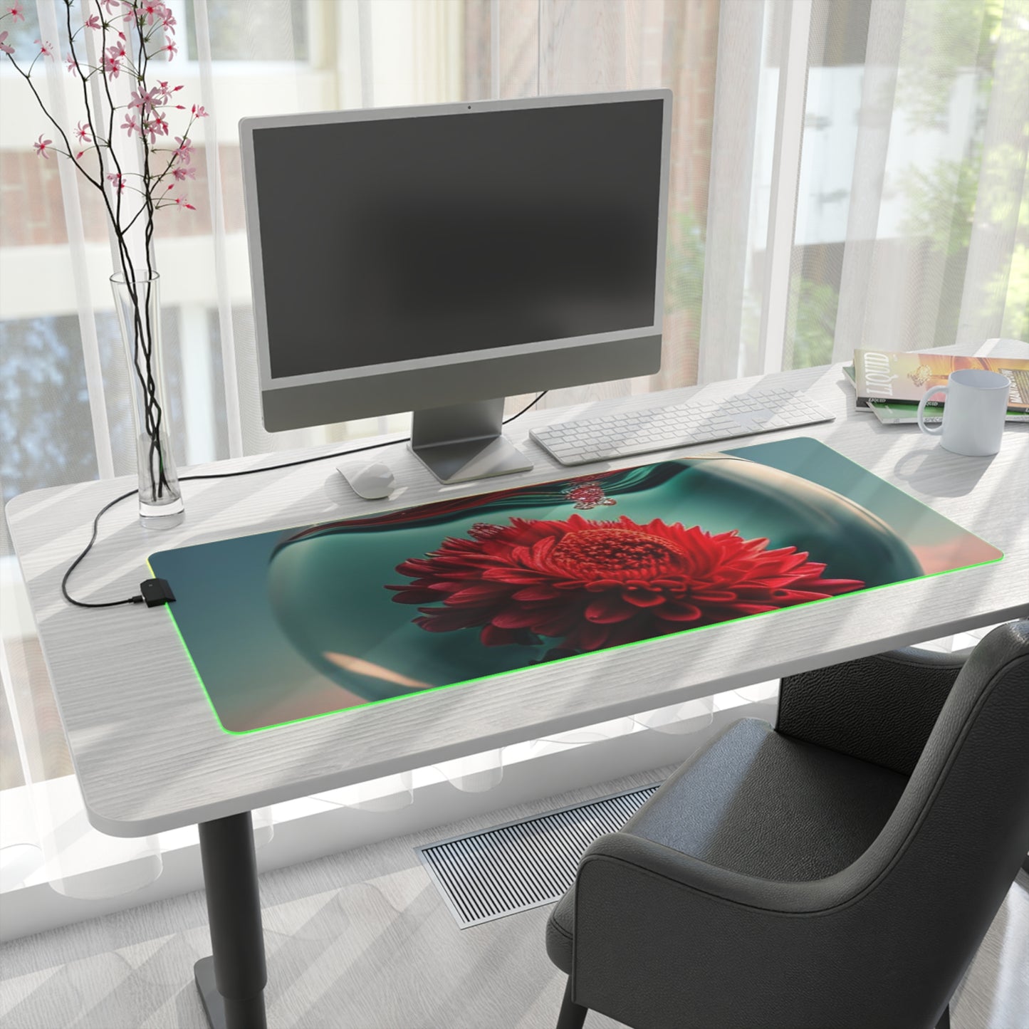 LED Gaming Mouse Pad Chrysanthemum 4