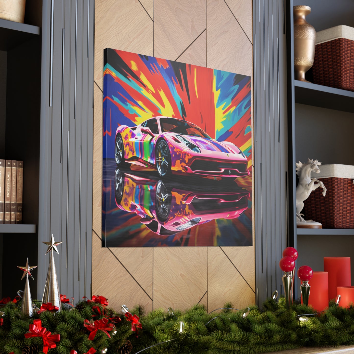 Canvas Gallery Wraps Hyper Colorfull Ferrari 3