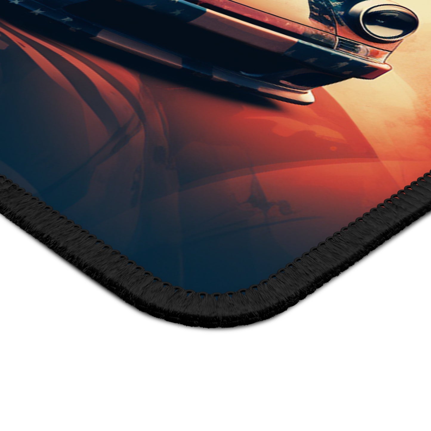 Gaming Mouse Pad Abstract American Flag Background Porsche 4