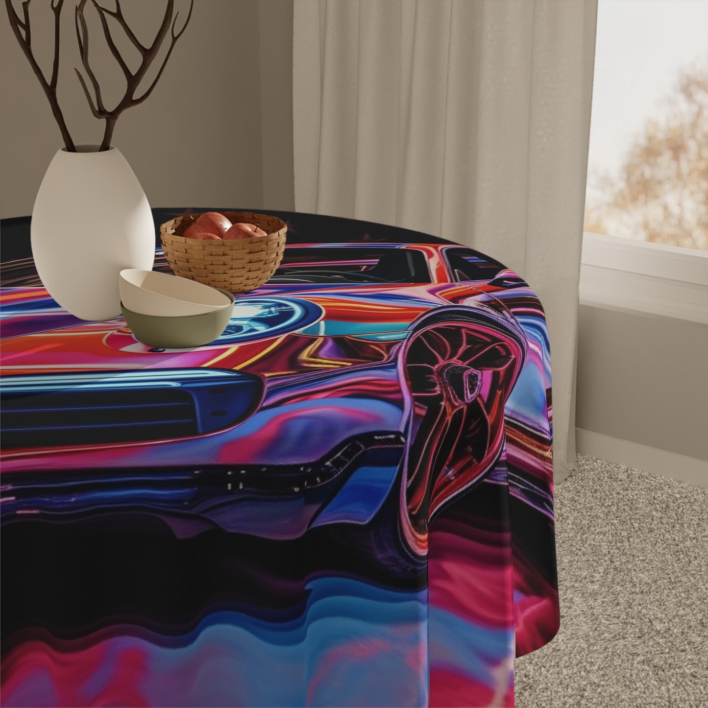 Tablecloth American Flag Colored Porsche 2