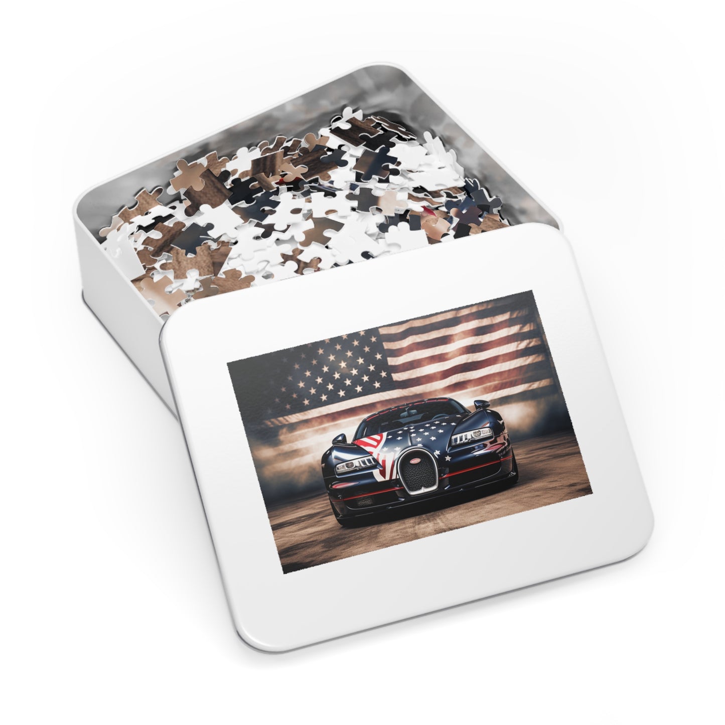 Jigsaw Puzzle (30, 110, 252, 500,1000-Piece) Bugatti American Flag 2
