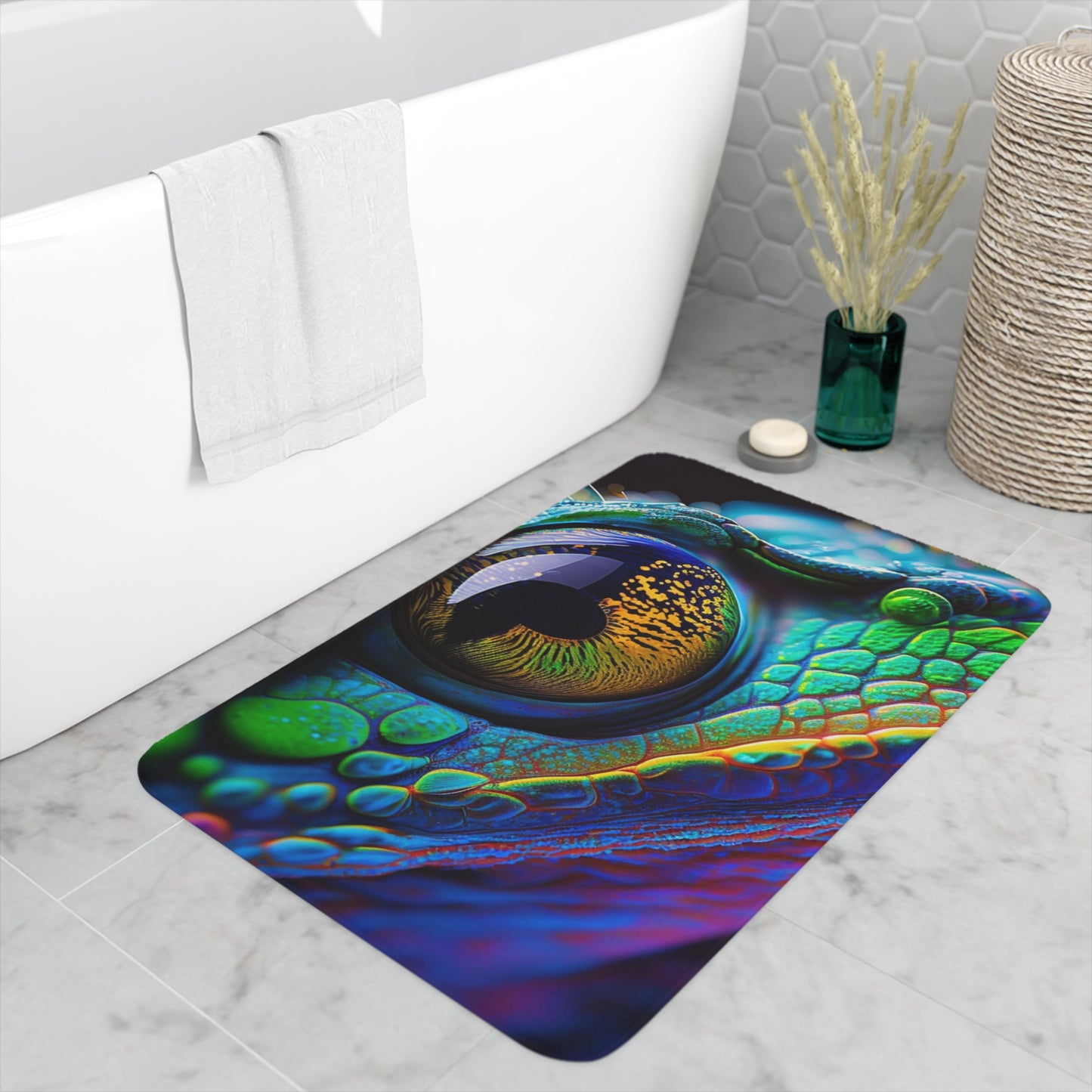 Memory Foam Bath Mat Macro Eye Photo 4