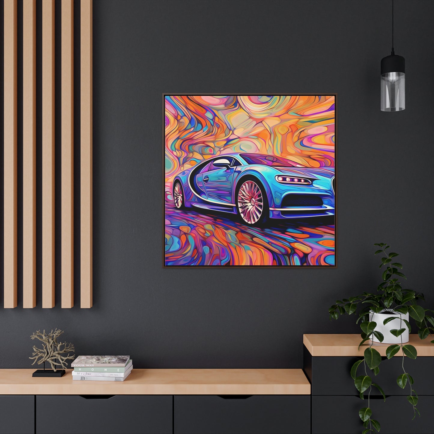 Gallery Canvas Wraps, Square Frame Bugatti Abstract Concept 3