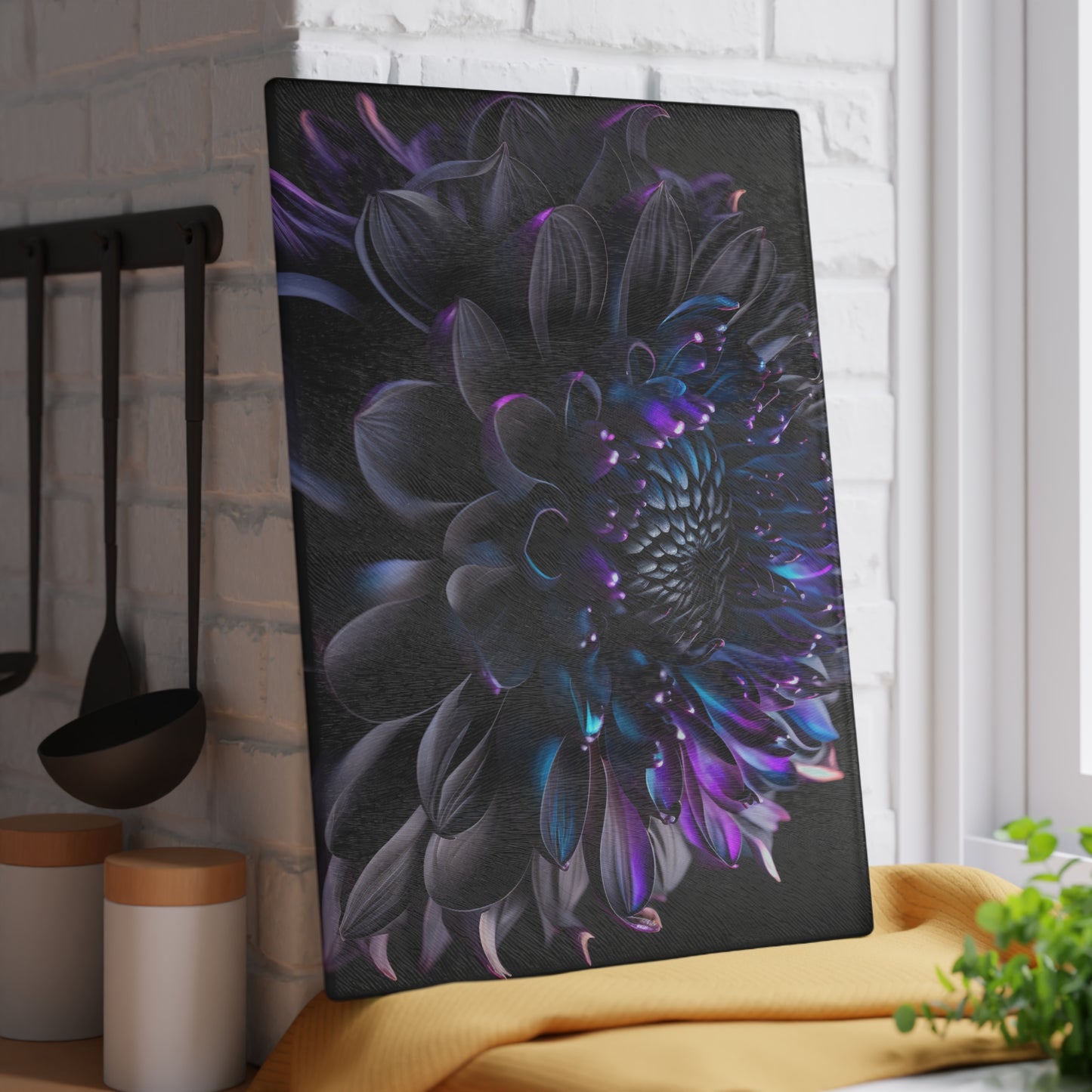 Glass Cutting Board Dahlia Purple 2