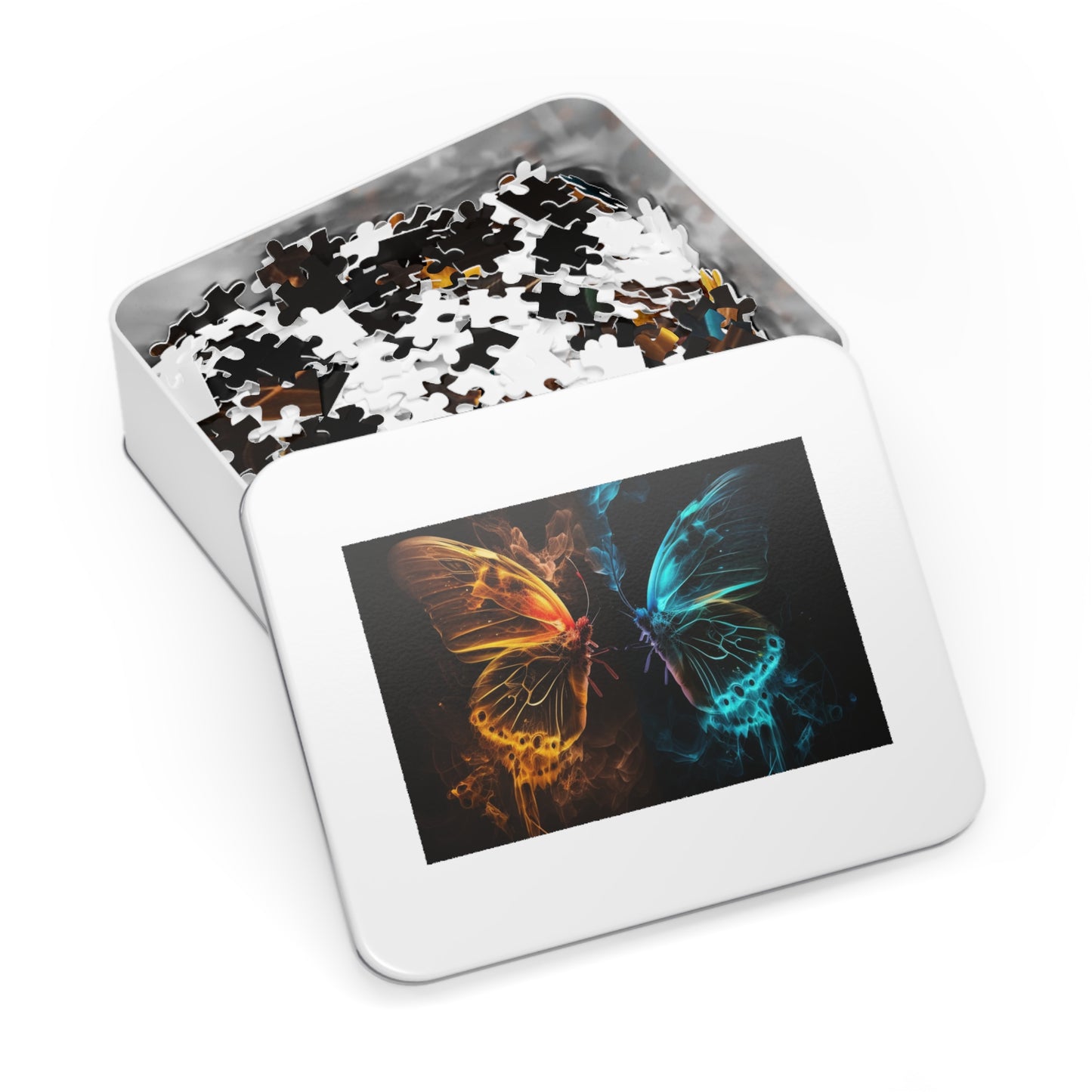 Jigsaw Puzzle (30, 110, 252, 500,1000-Piece) Kiss Neon Butterfly 8