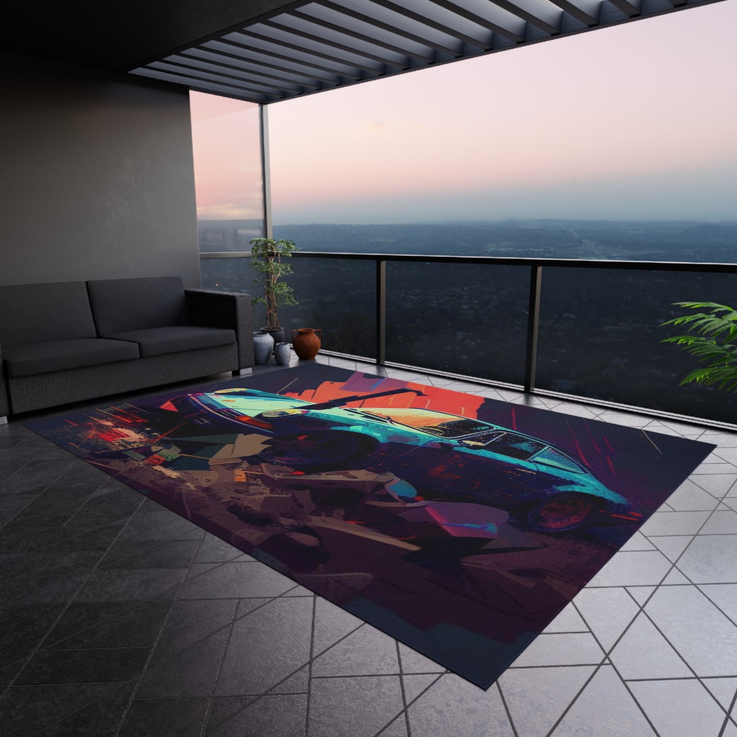 Outdoor Rug Porsche Abstract 2