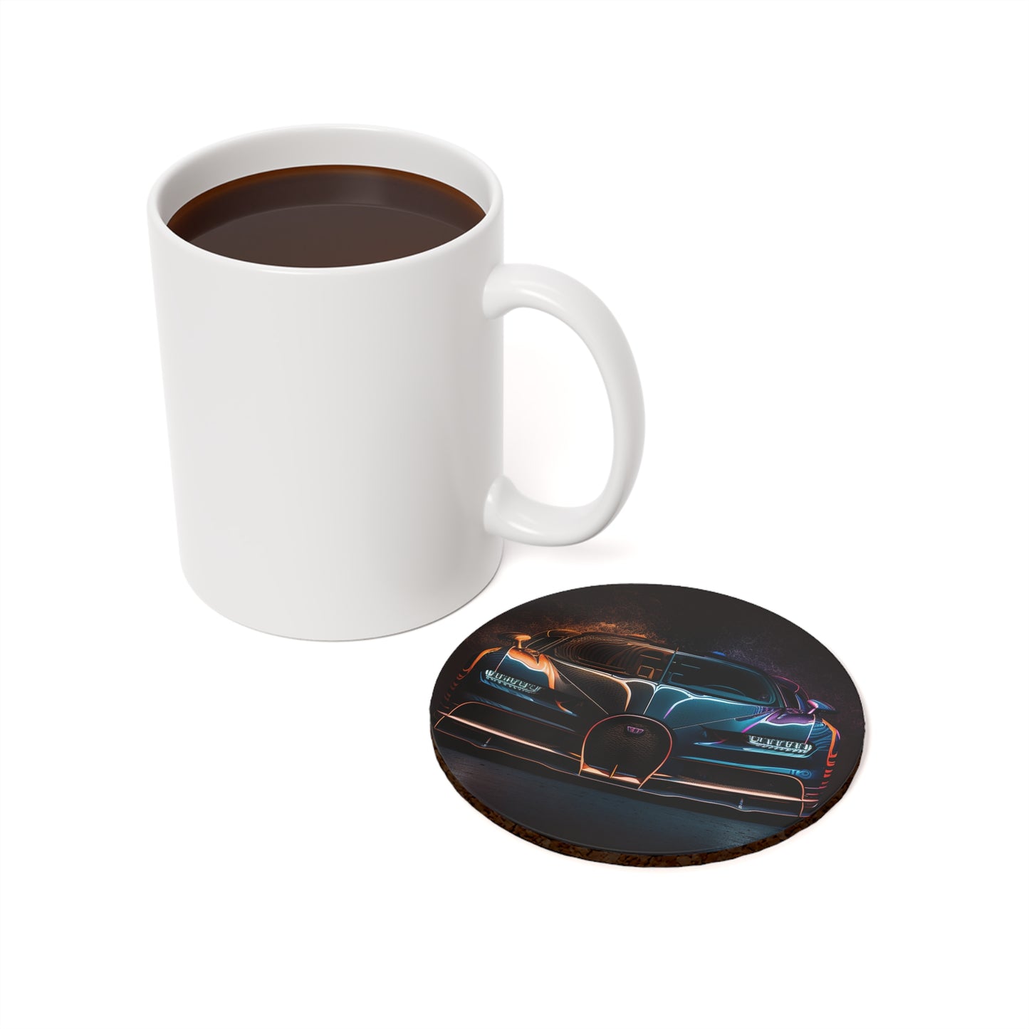 Cork Back Coaster Bugatti Chiron Super 3