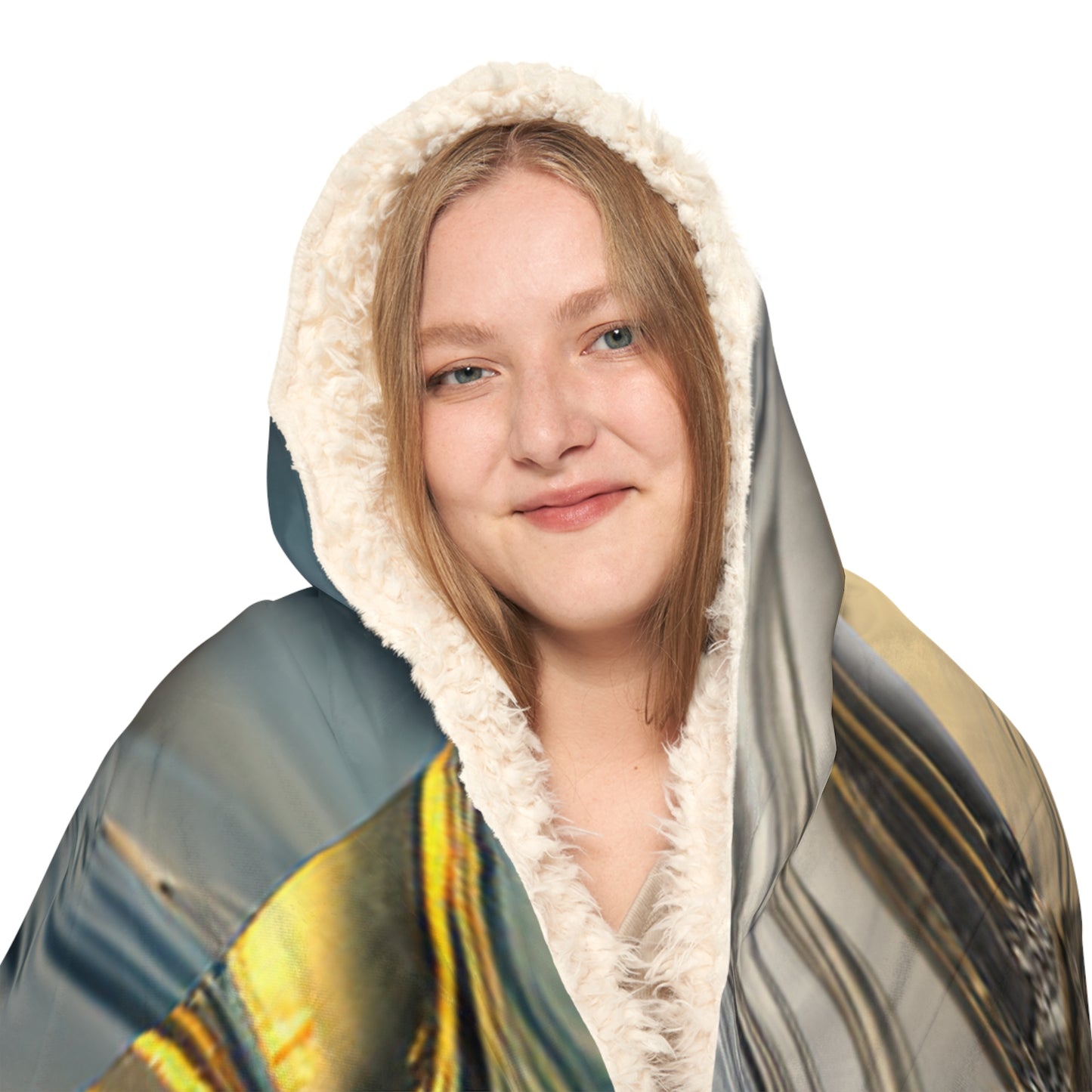 Snuggle Hooded Blanket yello Gerbera glass 5