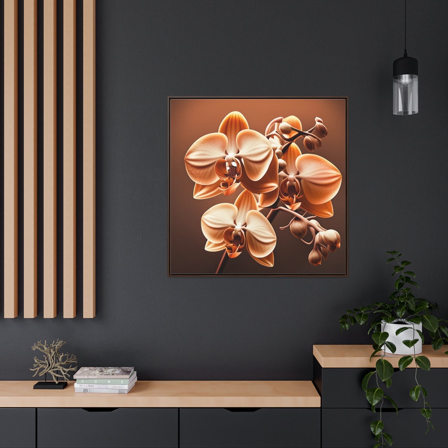 Gallery Canvas Wraps, Square Frame orchid pedals 3