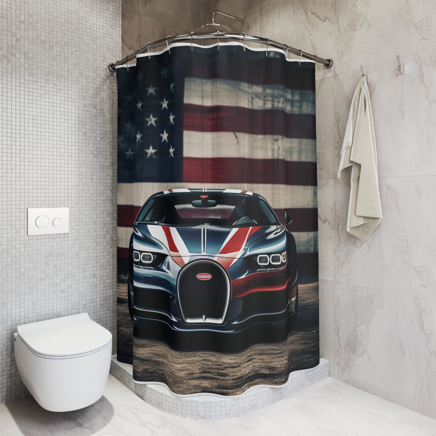 Polyester Shower Curtain Bugatti Flag 2
